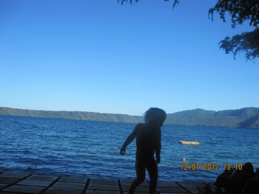 Edie at Laguna de Apoyo